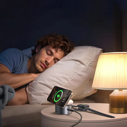 UGREEN W712 (65148) 3in1 trådløs nettverkslader, 25W, 1.67A, Grå