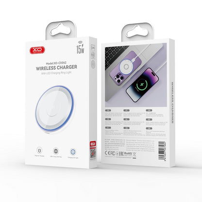 Trådløs Nettlader XO Design CX042, 15W, 1.67A, Hvit