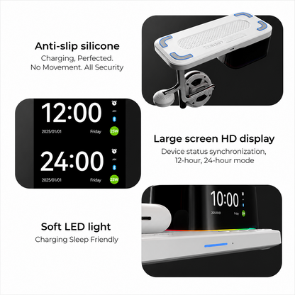 Trådløs Nettverkslader XO Design CX045 3i1, 25W, Hvit