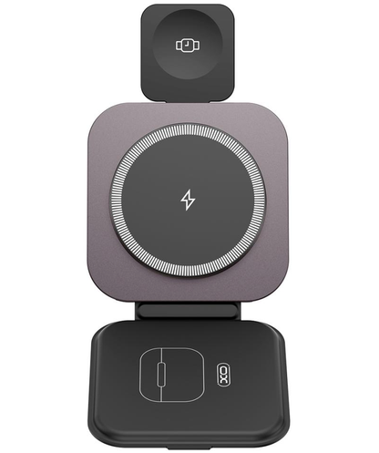 Trådløs Nettverkslader XO Design CX035 3i1, 15W, 1.67A, Svart