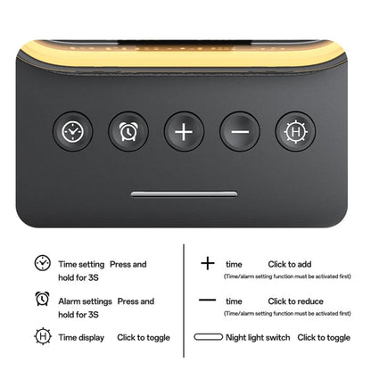 Trådløs Nettverkslader Yesido DS37 Display 3in1, 25W, 1.67A, Svart