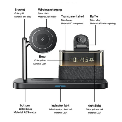 Trådløs Nettverkslader Yesido DS37 Display 3in1, 25W, 1.67A, Svart