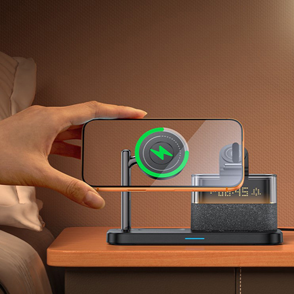 Trådløs Nettverkslader Yesido DS37 Display 3in1, 25W, 1.67A, Svart