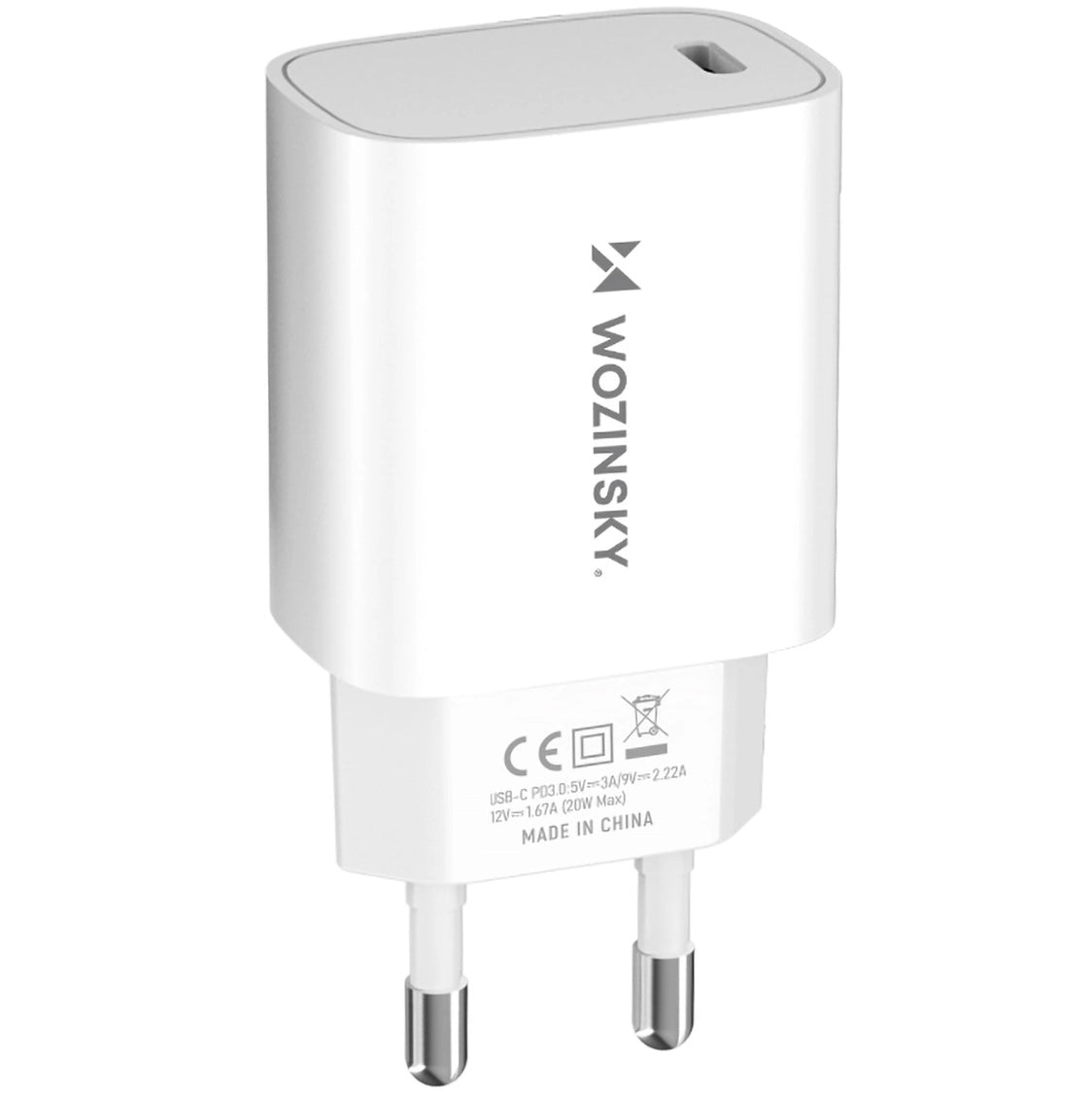 WZK WGWCCW Nettlader, 20W, 3A, 1 x USB-C, Hvit