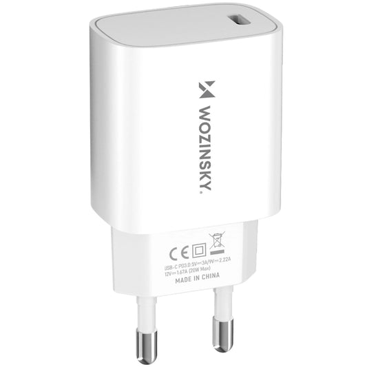 WZK WGWCCW Nettlader, 20W, 3A, 1 x USB-C, Hvit