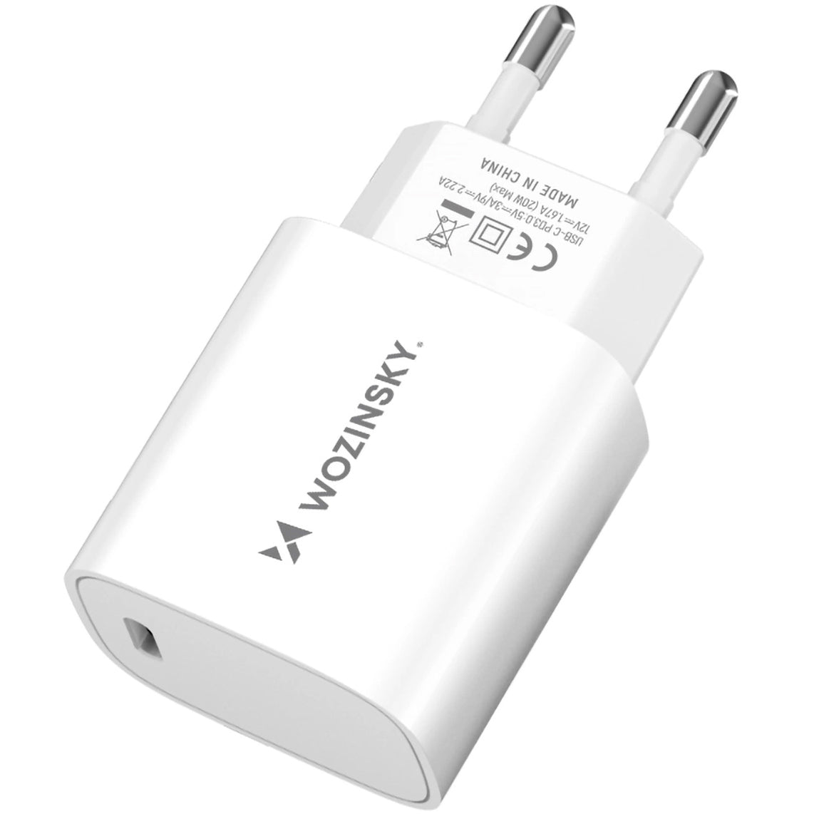 WZK WGWCCW Nettlader, 20W, 3A, 1 x USB-C, Hvit