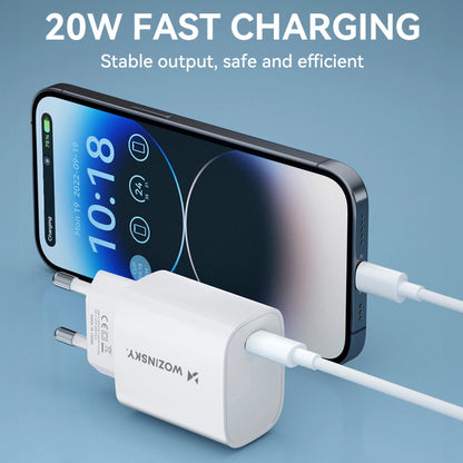 WZK WGWCCW Nettlader, 20W, 3A, 1 x USB-C, Hvit