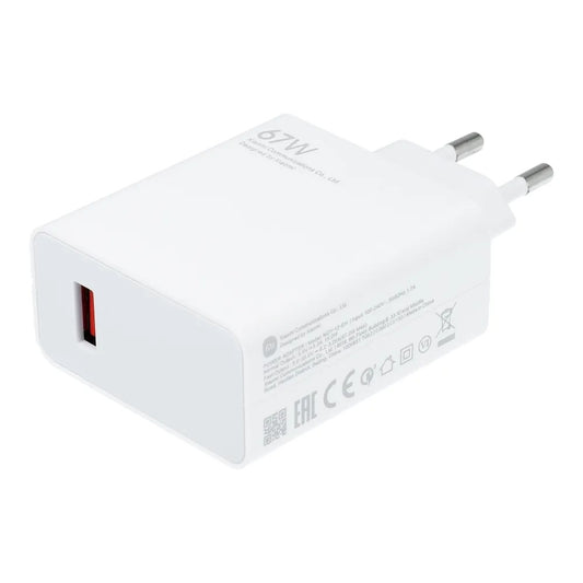 Xiaomi MDY-12-EH nettverkslader, 67W, 6.2A, 1 x USB-A, Hvit