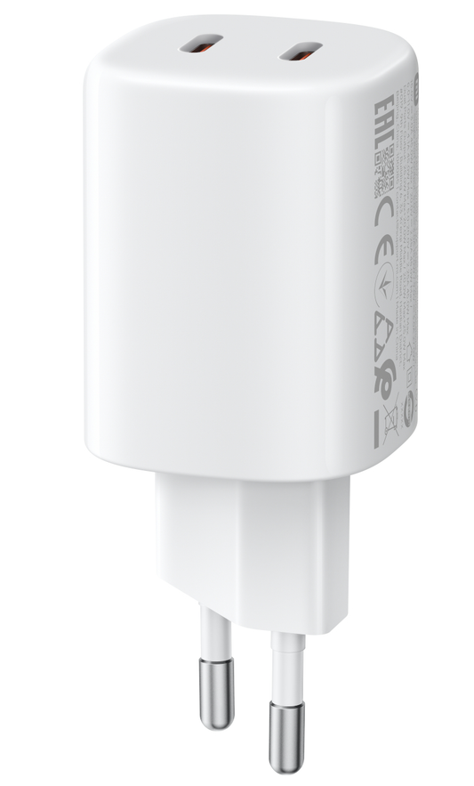 Xiaomi Nano Turbo Nettlader, 45W, 3A, 2 x USB-C, Hvit BHR087OEU
