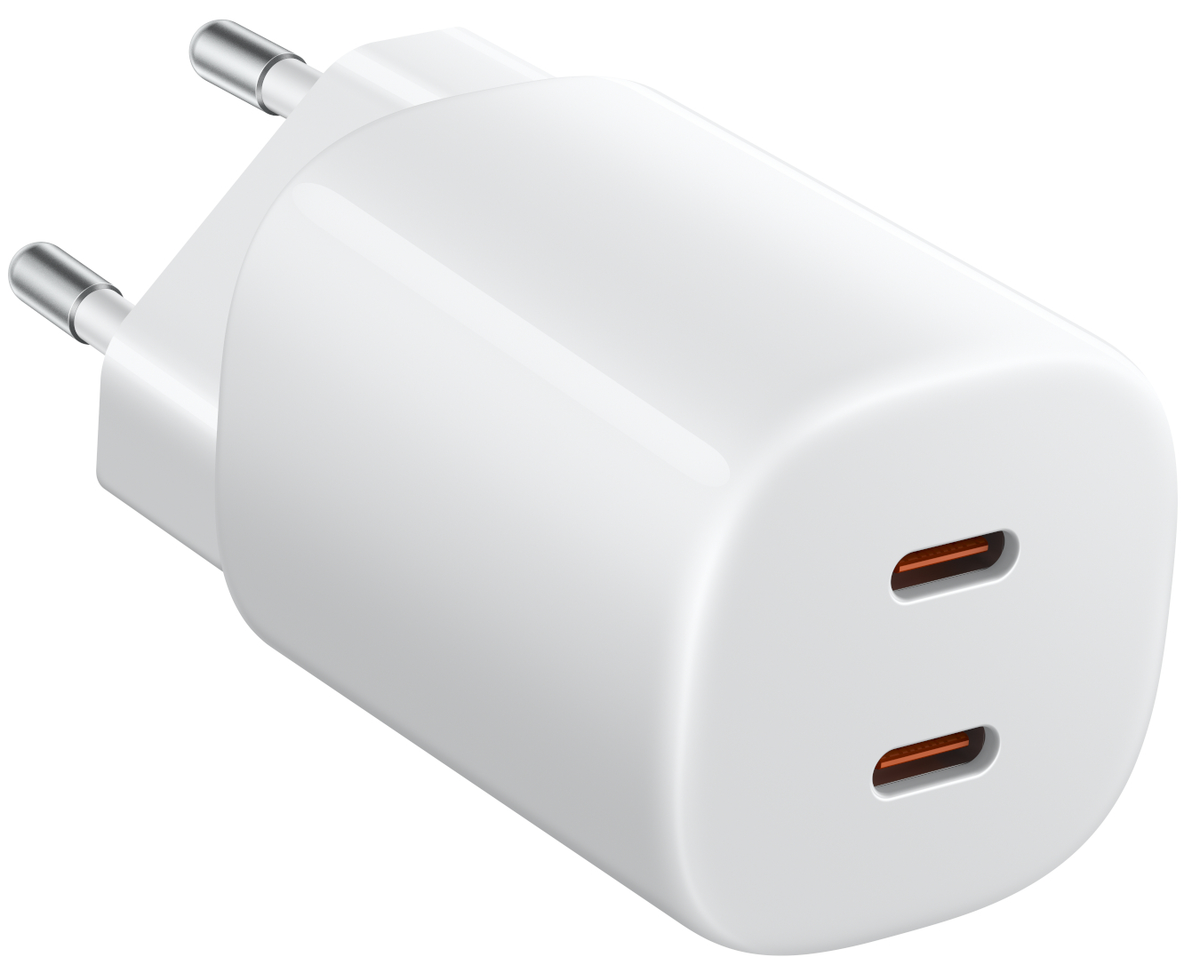 Xiaomi Nano Turbo Nettlader, 45W, 3A, 2 x USB-C, Hvit BHR087OEU