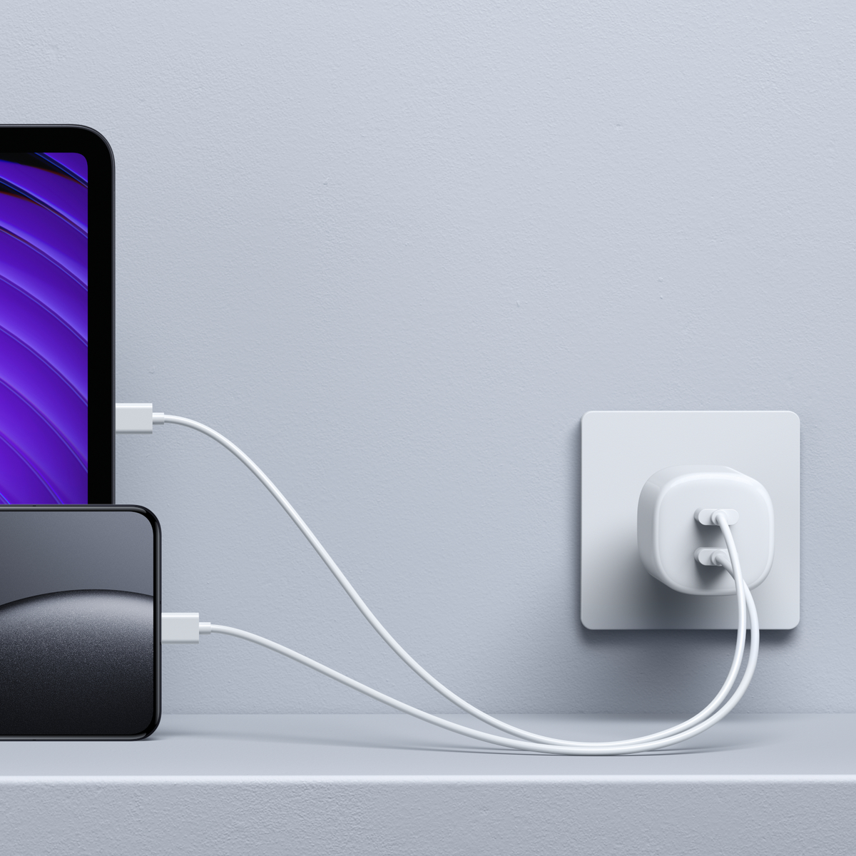 Xiaomi Nano Turbo Nettlader, 45W, 3A, 2 x USB-C, Hvit BHR087OEU