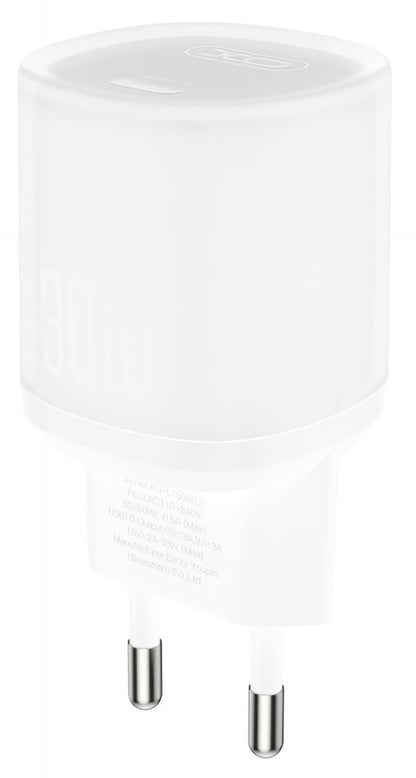 Nettlader XO Design L150, 30W, 3A, 1 x USB-C, Hvit