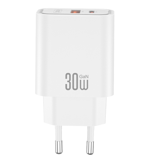 XO Design CE42 Nettlader, 30W, 3A, 1 x USB-A - 1 x USB-C, Hvit