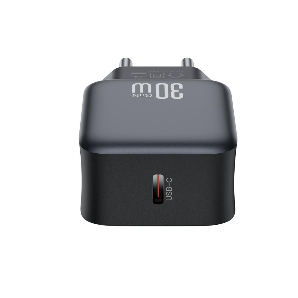 Nettlader XO Design L155, 30W, 3A, 1 x USB-C, Svart