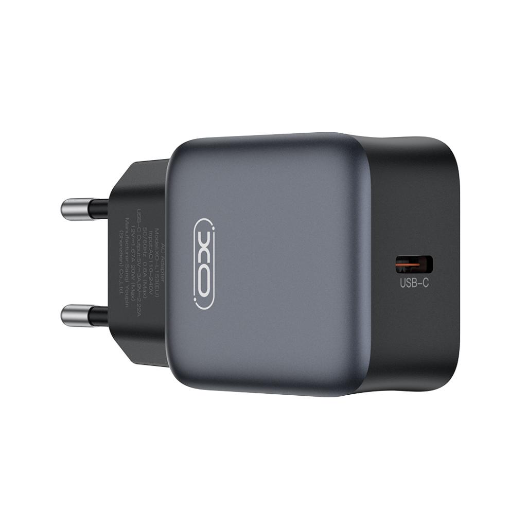 Nettlader XO Design L155, 30W, 3A, 1 x USB-C, Svart