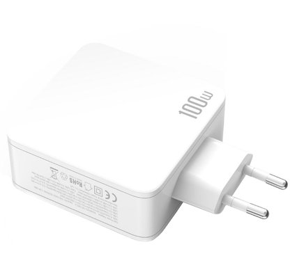 Nettlader XO Design CE14, 100W, 3,25A, 1 x USB-A - 2 x USB-C, Hvit