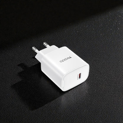 Ladernettverk Yesido YC01E, 20W, 3A, 1 x USB-C, Hvit