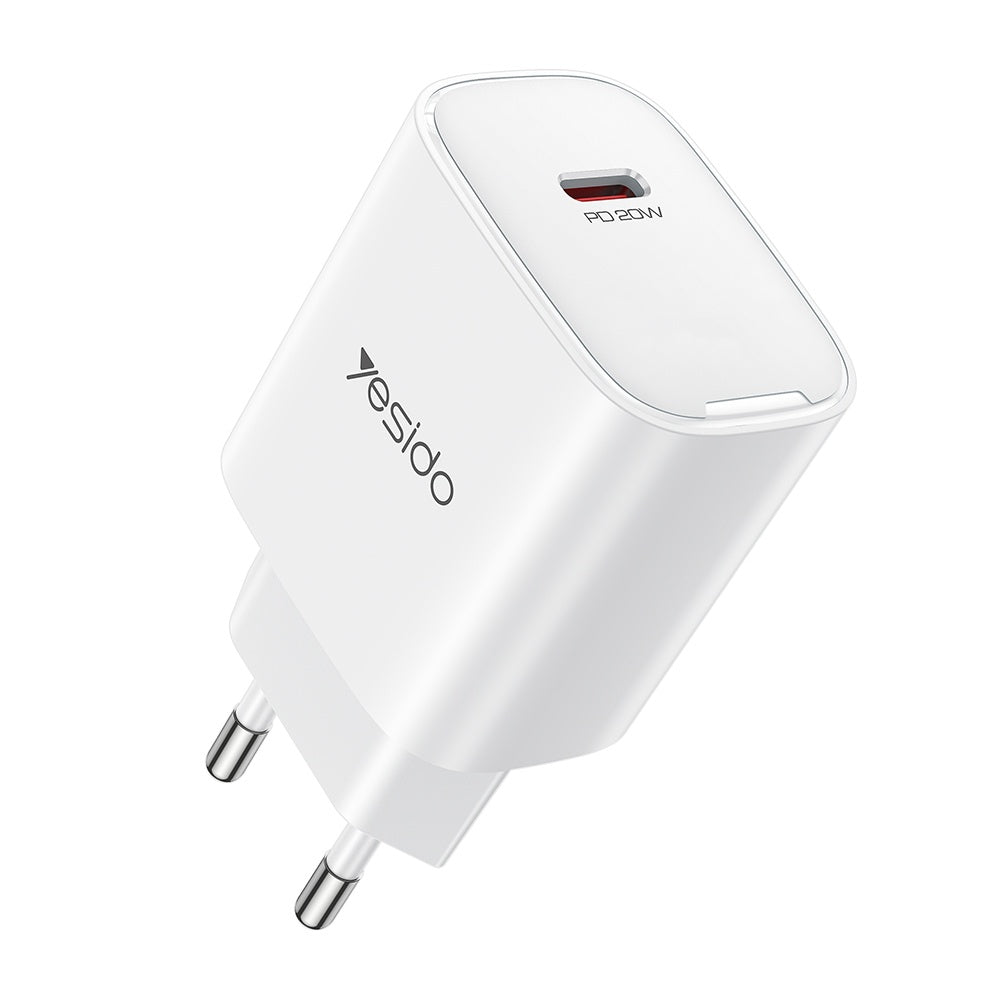 Ladernettverk Yesido YC01E, 20W, 3A, 1 x USB-C, Hvit