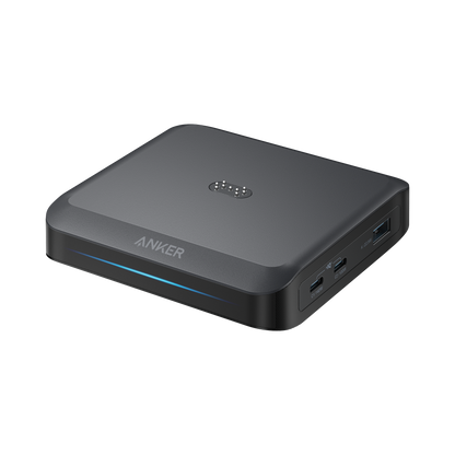 Anker ladestasjon for Prime ekstern batteri, 150W, 5A, 1 x Pogo Pin - 1 x USB-A - 2 x USB-C, Svart A1903G11