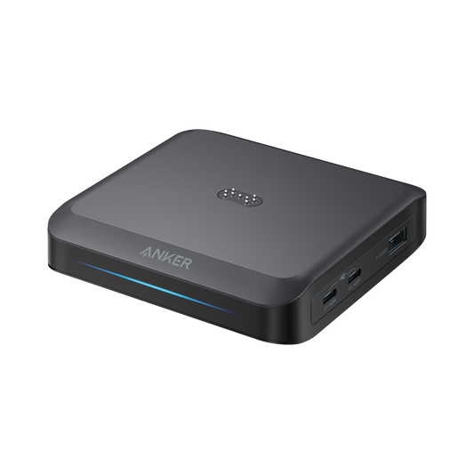 Anker ladestasjon for Prime ekstern batteri, 150W, 5A, 1 x Pogo Pin - 1 x USB-A - 2 x USB-C, Svart A1903G11