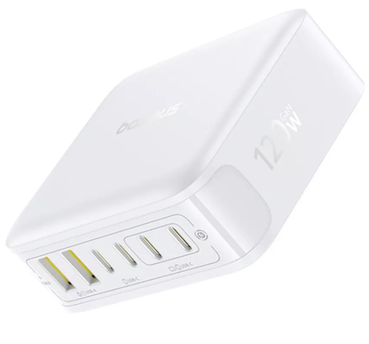 Baseus EnerFill FH21 ladestasjon, 120W, 3,25A, 2 x USB-A - 4 x USB-C, hvit E0120T01