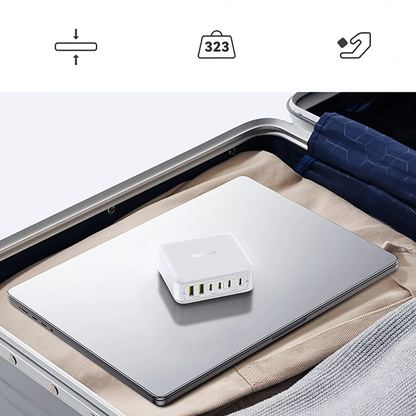 Baseus EnerFill FH21 ladestasjon, 120W, 3,25A, 2 x USB-A - 4 x USB-C, hvit E0120T01