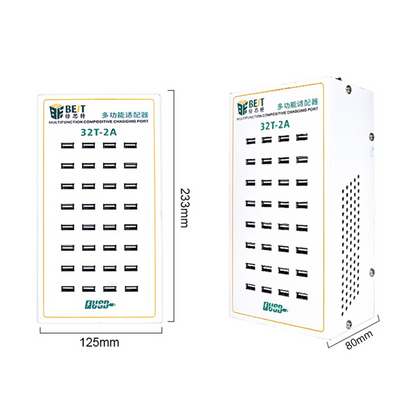 Best 32T-2A ladestasjon, 2A, 32 x USB-A, hvit