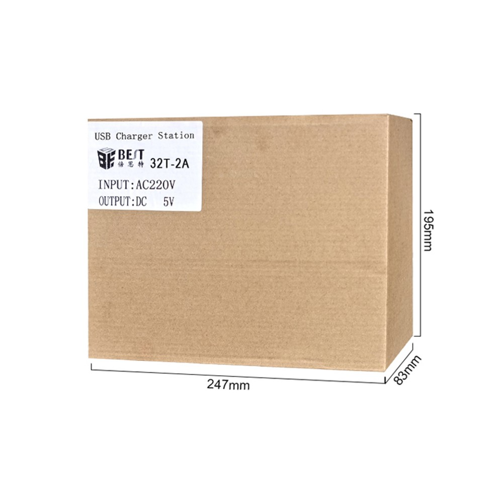 Best 32T-2A ladestasjon, 2A, 32 x USB-A, hvit