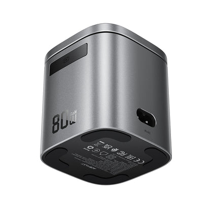 Ladestasjon med USB-C-kabel Acefast Z9 QI 6in1, 80W, 1 x USB-C - 1 x USB-A, Svart