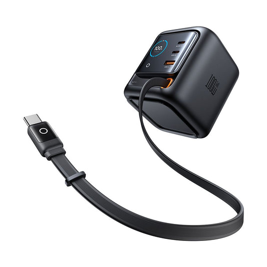 Ladestasjon med USB-C-kabel Mcdodo FreeGo CH-1391 Display, 100W, 5A, 1 x USB-A - 2 x USB-C, Svart