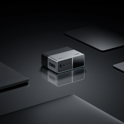 Laderstasjon Cuktech TA3005U, 300W, 1 x DC - 1 x USB-A - 3 x USB-C, Grå
