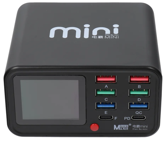 Ladestasjon MaAnt Dianba Mini, 75W, 2 x USB-C - 6 x USB-A, Svart