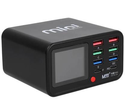 Ladestasjon MaAnt Dianba Mini, 75W, 2 x USB-C - 6 x USB-A, Svart