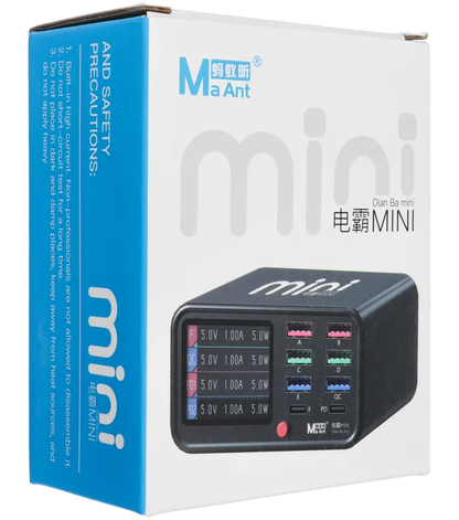 Ladestasjon MaAnt Dianba Mini, 75W, 2 x USB-C - 6 x USB-A, Svart