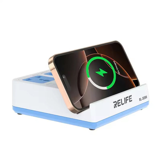 Relife RL-309H QI Ladestasjon, 72W, 1 x USB-A - 3 x USB-C, Hvit