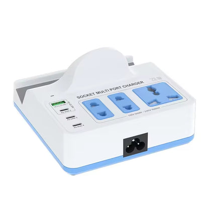 Relife RL-309H QI Ladestasjon, 72W, 1 x USB-A - 3 x USB-C, Hvit