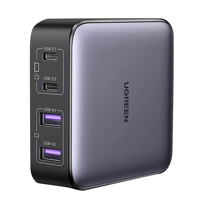 UGREEN CD327 Nexode Ladestasjon, 65W, 3.25A, 2 x USB-A - 2 x USB-C, Svart