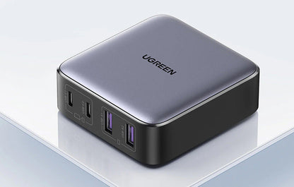 UGREEN CD327 Nexode Ladestasjon, 65W, 3.25A, 2 x USB-A - 2 x USB-C, Svart