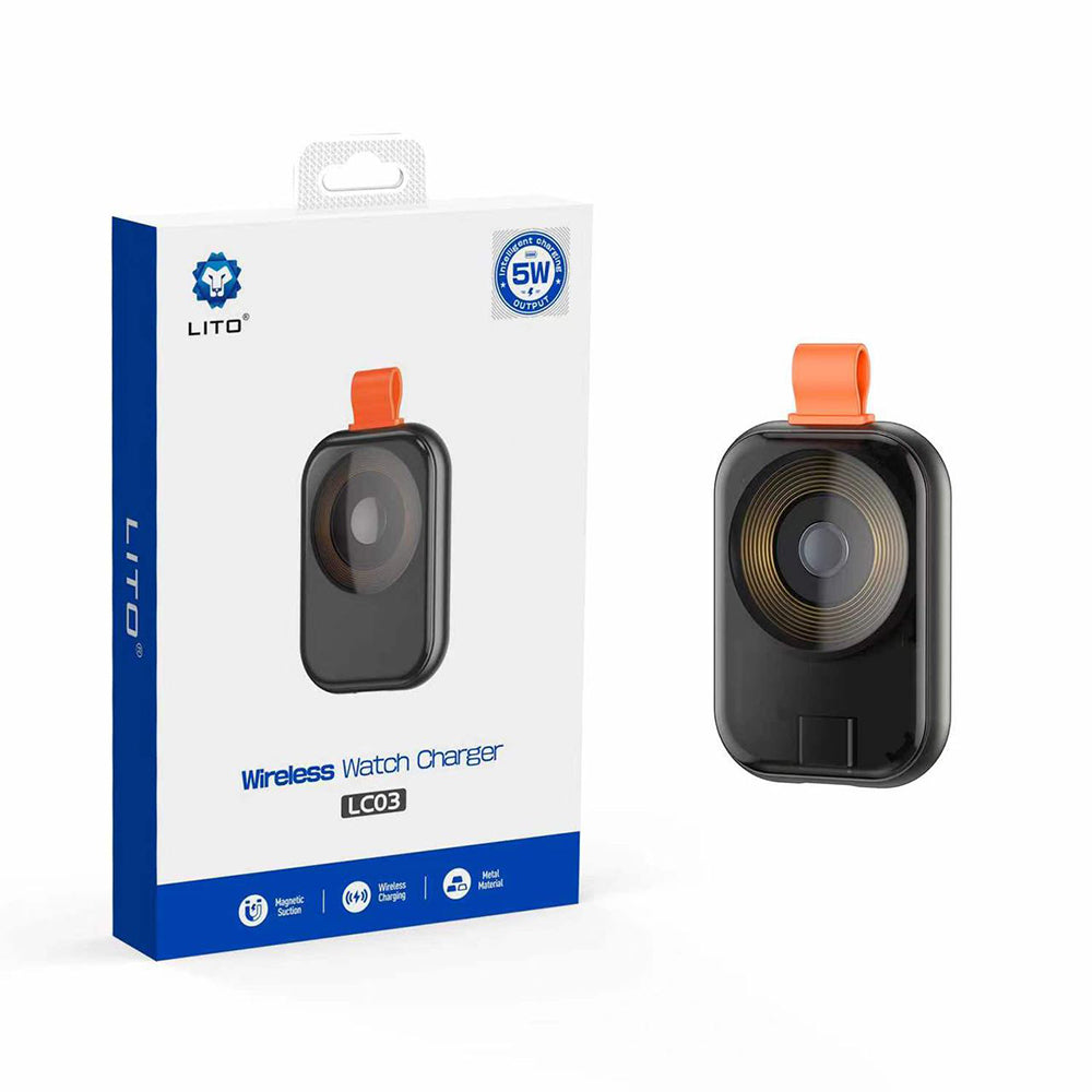 Trådløs Lader Lito LC03 for Apple Watch Series, Svart