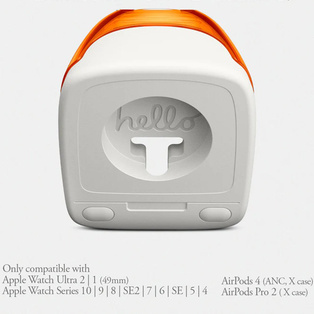 Spigen C1 Classic Støtte for Trådløs Lader til Apple Watch Series, Oransje