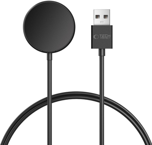 Trådløs Lader Tech-Protect MC03 Ultraboost for Samsung Galaxy Watch Series, USB-A, Svart