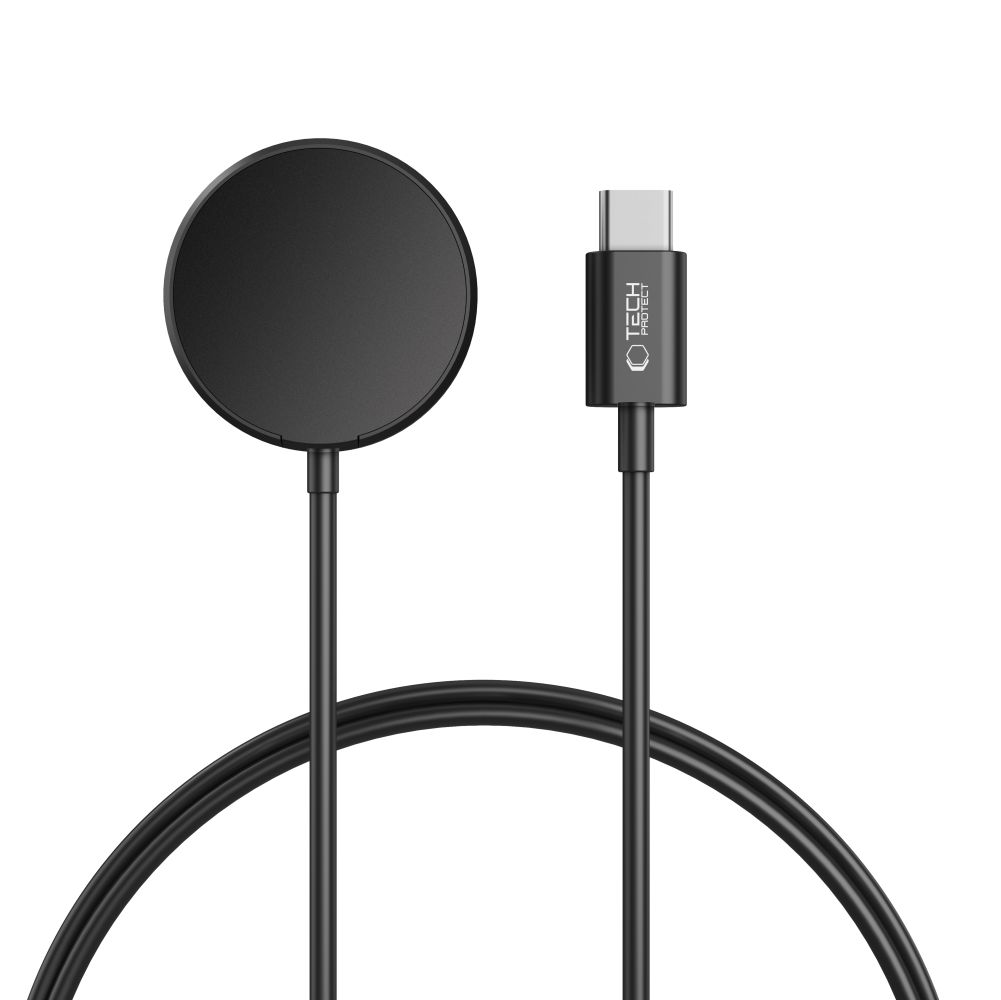 Trådløs lader Tech-Protect MC03 Ultraboost for Samsung Galaxy Watch Series, USB-C, Svart