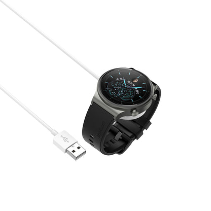 Trådløs lader Techsuit THC1 for Huawei Watch Series, USB-A, Hvit