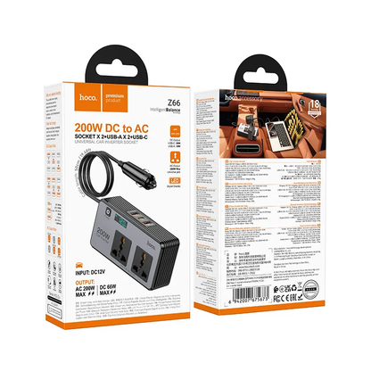 Bilstrøminverter HOCO Z66, 200W