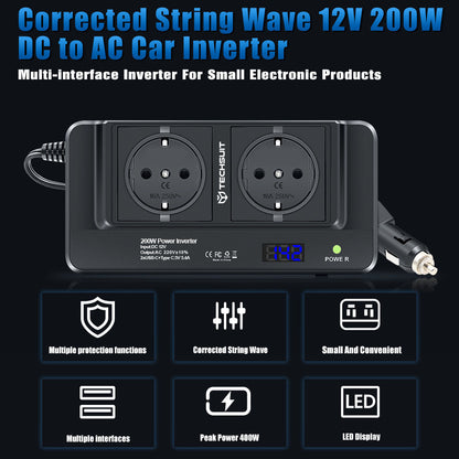 Elektrisk bilinverter Techsuit PowerDriveX, 200W