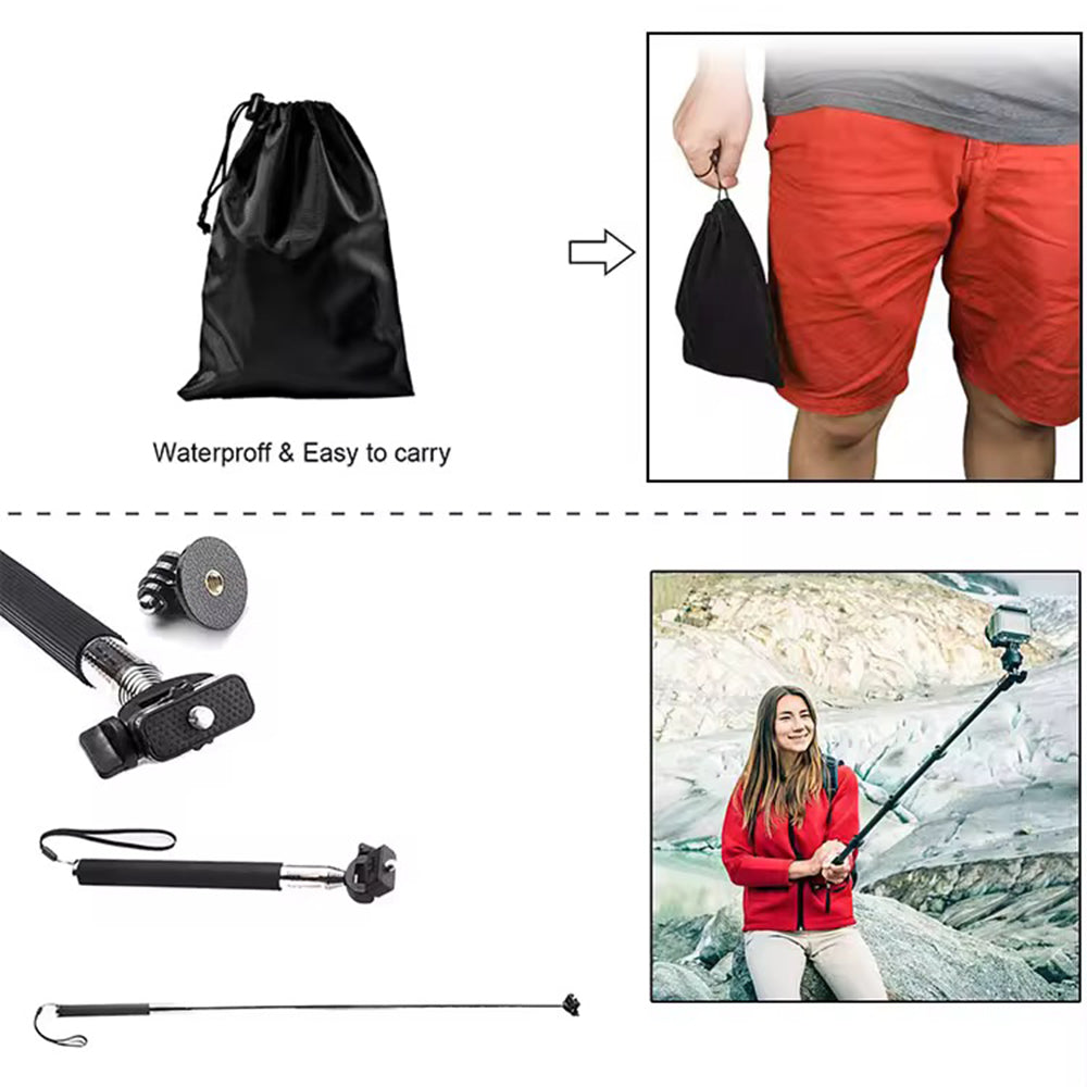 Sportskamera Tilbehørssett Techsuit SA15 for GoPro / SJCAM Series, 15i1, Svart