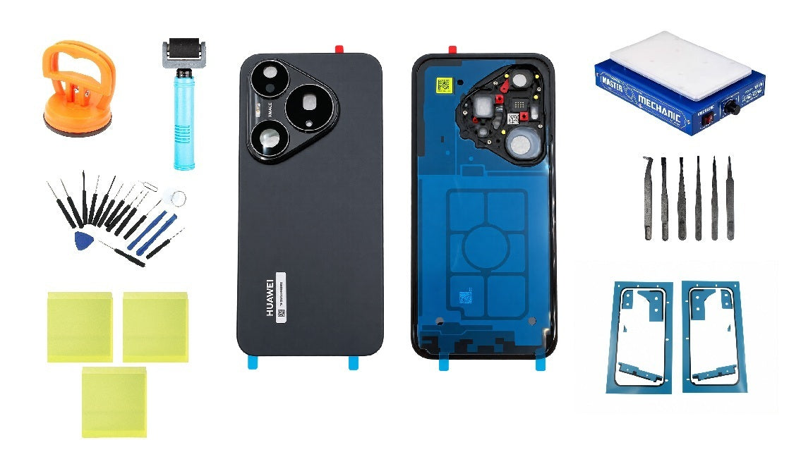 Huawei Pura 90s Pro batteridekselsett Mulberry Black Service Pack og dedikerte serviceverktøy