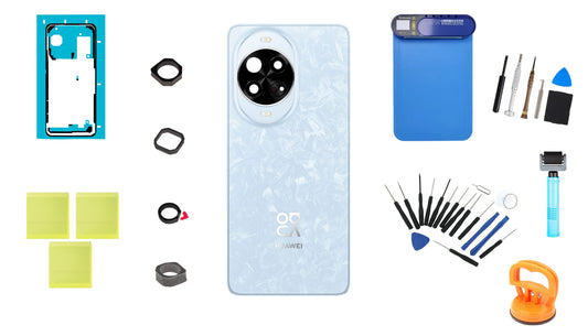 Huawei nova 14 Pro Crystal Blue batteridekselsett Service Pack og dedikerte serviceverktøy