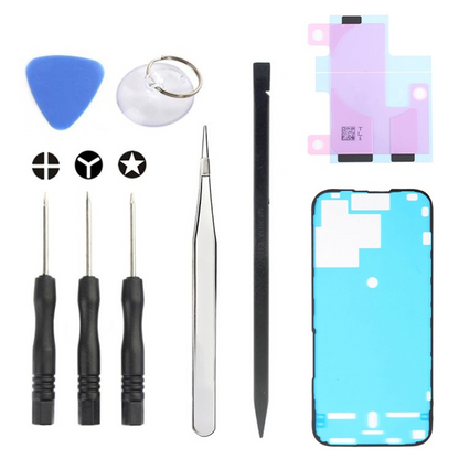 Jiafa JF-8162 Reparasjonssett for utskifting av batteri til Apple iPhone 15 Pro, 9-i-1