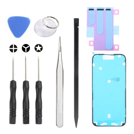 Jiafa JF-8162 reparasjonssett for utskifting av batteri til Apple iPhone 16 Pro Max, 9-i-1